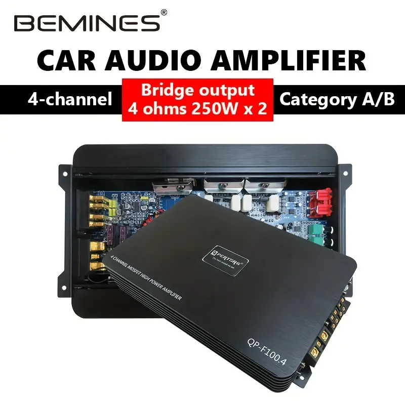 Amplificador Audio Automóvil 4 Canales Clase /b Salida - Temu