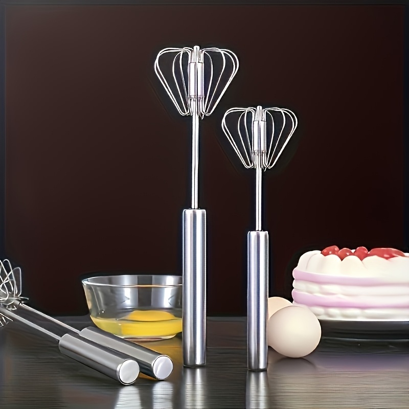 1pc Wireless Handheld Mixer - 4-Speed Metal Egg Beater, Suitable for Baking and Cooking, Portable Cream, Flour, and Egg Warming Tools, Essential Kitchen Gadget, Ergonomic Handle, Compact and Sturdy Design, Ideal for Students and Outdoor Camping