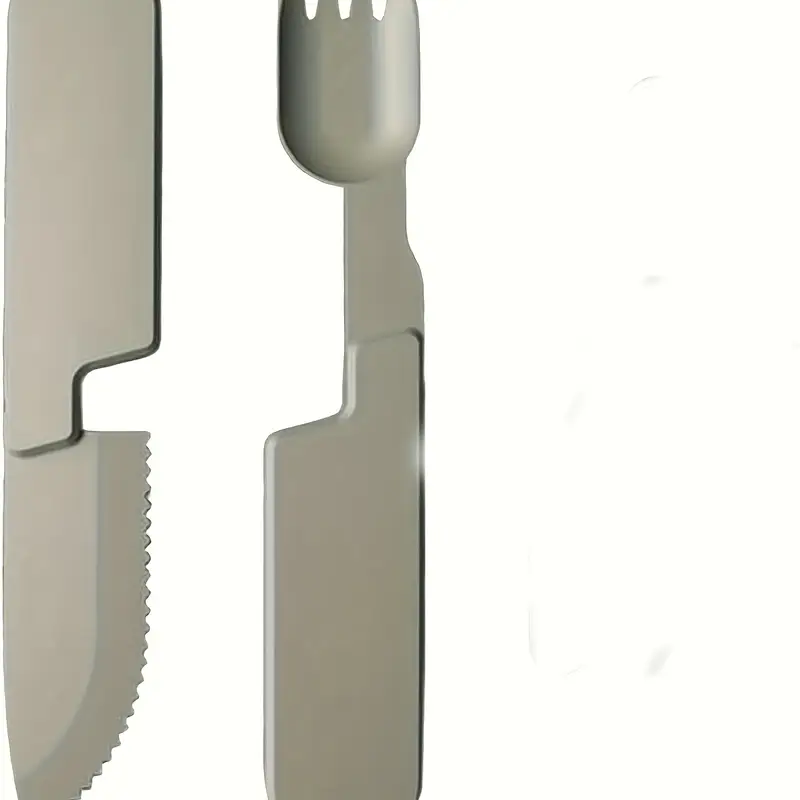 1 2 3pcs 2in 1 camping eating utensils set magnetic detachable utensil set reusable spoon fork combo for travel hiking wilderness backpacking utensils Product details 1