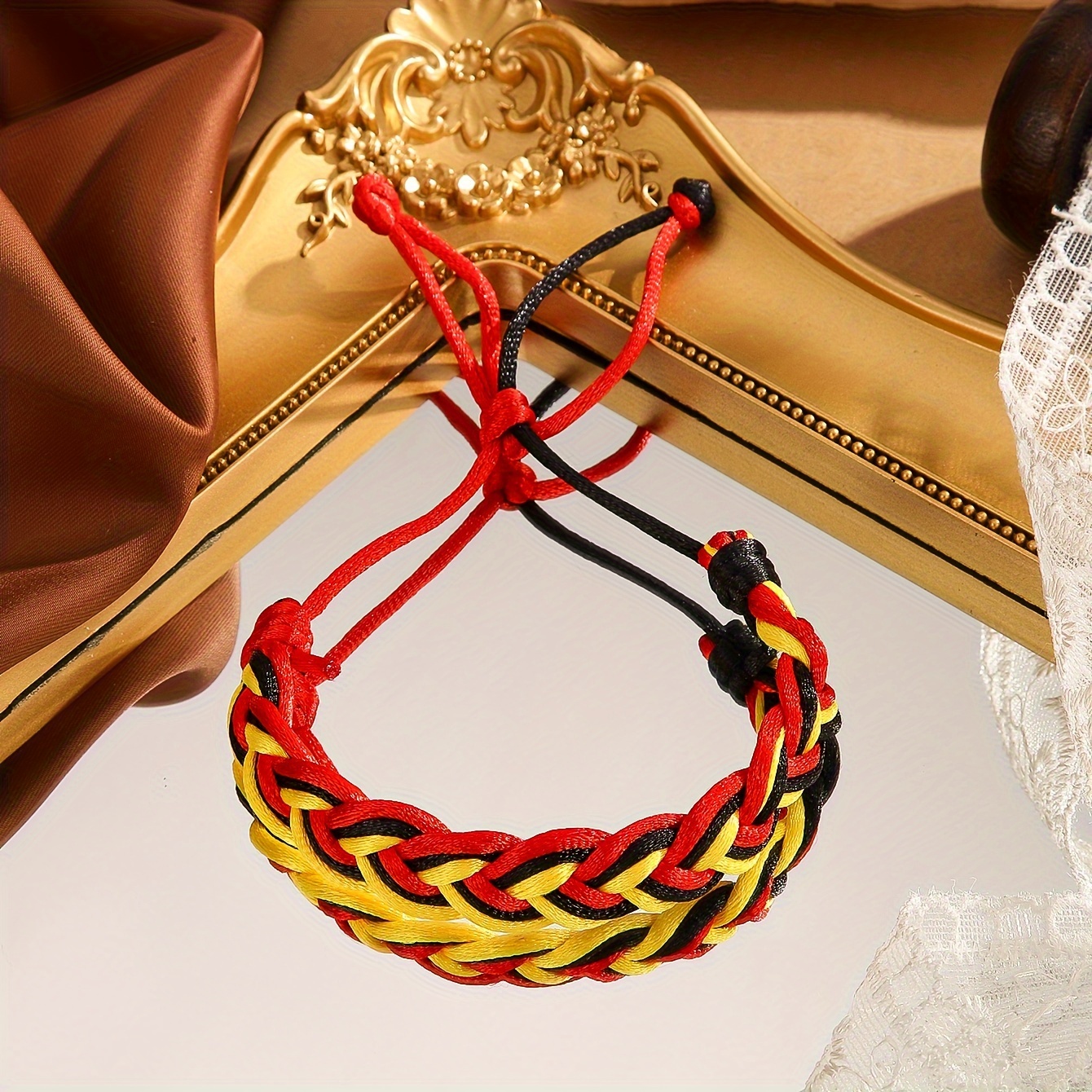 Hand Woven Striped Bracelet for Men & Women