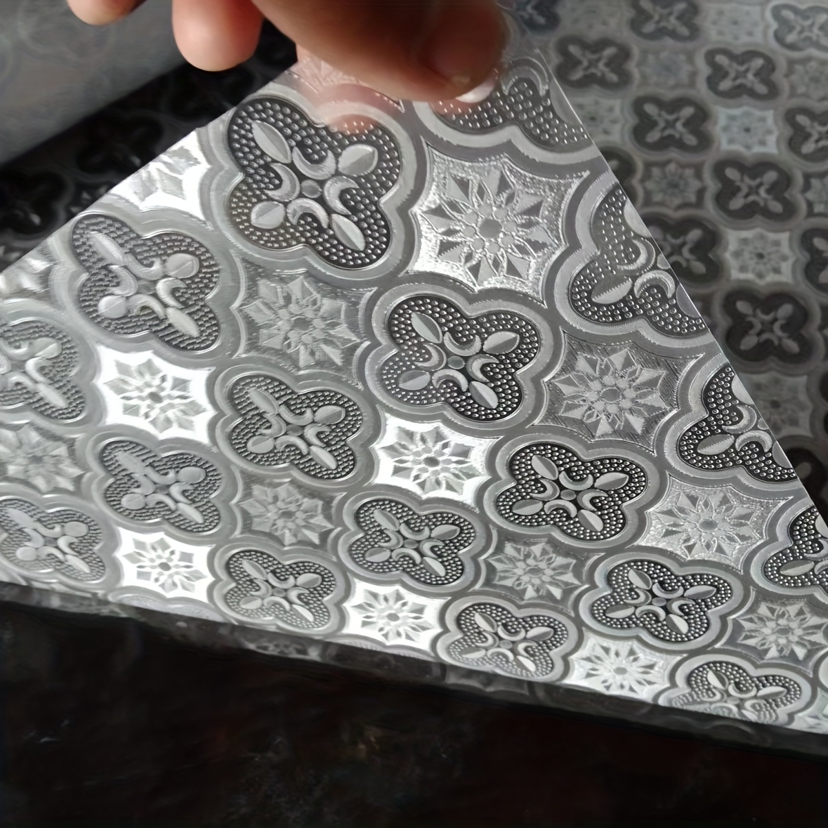 1pc Retro Flower Glass Sticker, Adhesive Free Static Adsorption, High Quality, Detachable And Reusable