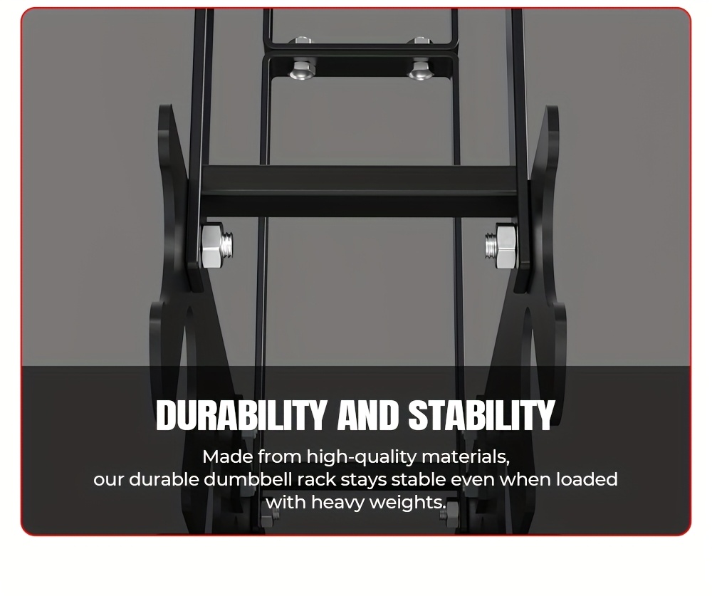 Dumbbell storage rack holding a lot of dumbbells sold by 100 Spartans