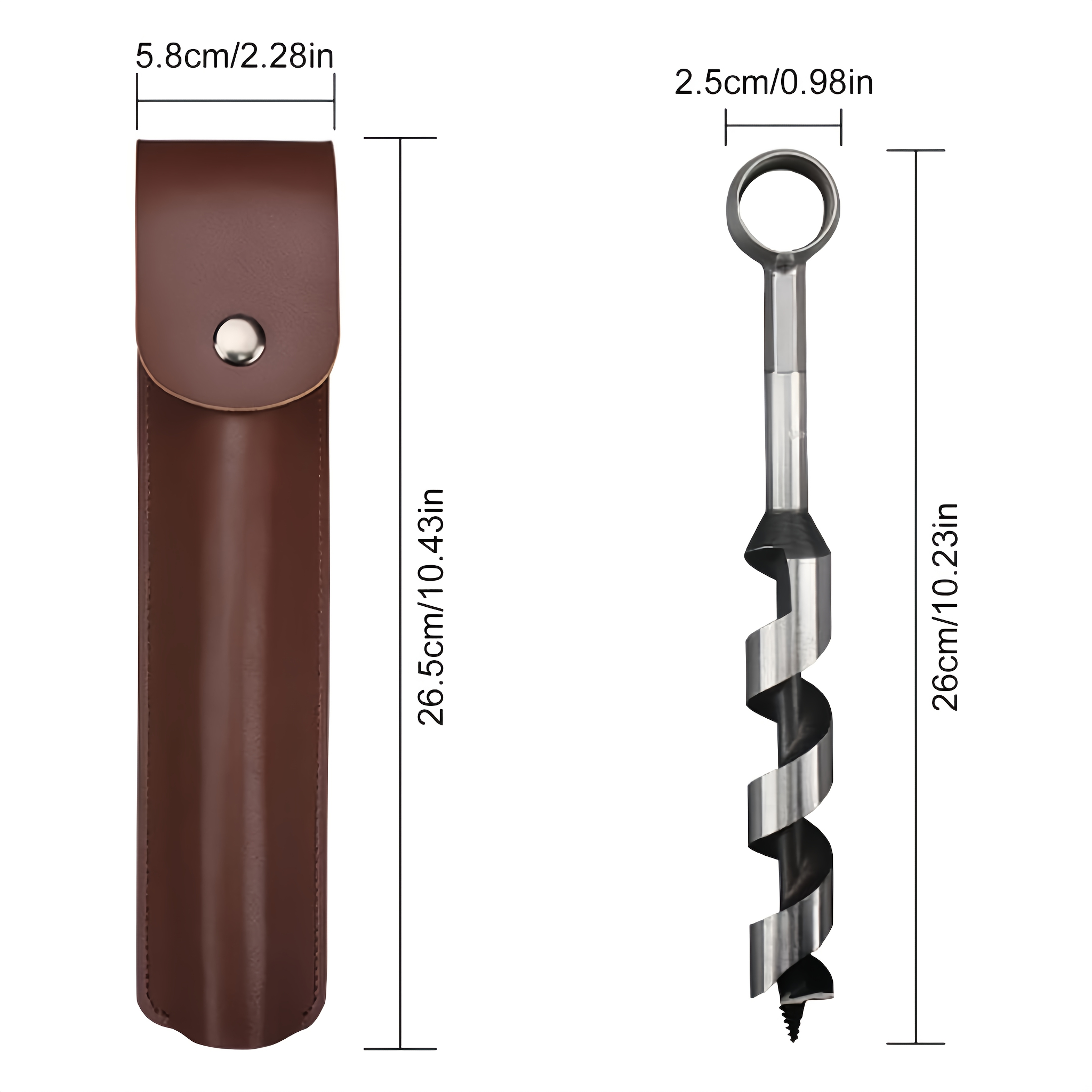 Image of Manual Spiral Wood Drill, Upgraded Welding Jungle Spiral Drill With Sharp Scottish Eye, /camping/outdoor Survival Tools, Jungle Equipment, For Family