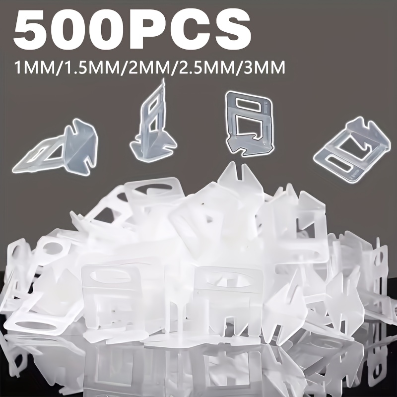 500 Plastic Tile Leveling System Spacers, Irregular Shape, Easy To Remove, No Lip Cracking, Suitable For Diy And Professional Tile Installation