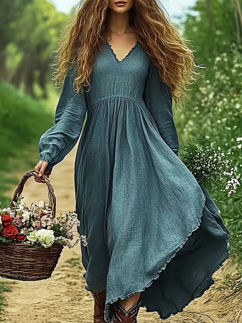 womens vintage bohemian high waisted a line dress lace v - Temu United Arab Emirates womens vintage bohemian high waisted a line dress lace v - Temu United Arab Emirates