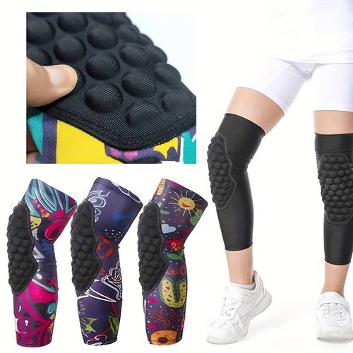 1 rodillera deportiva para niños, rodilleras de voleibol, rodillera de soporte, de compresión para piernas de fútbol