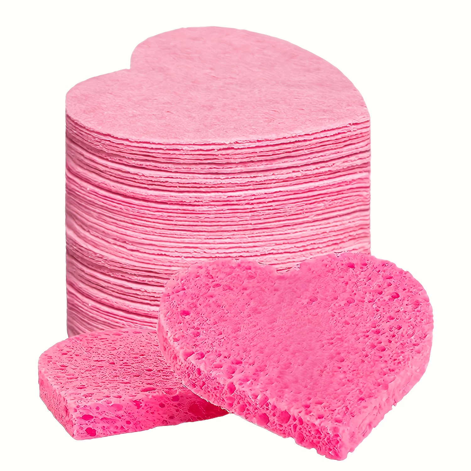 10count Compressed Facial Sponges Heart Shape Face Sponges For Cleansing Natural Facial Cleansing Sponges Pads Exfoliating Sponges For Cleansing Skin