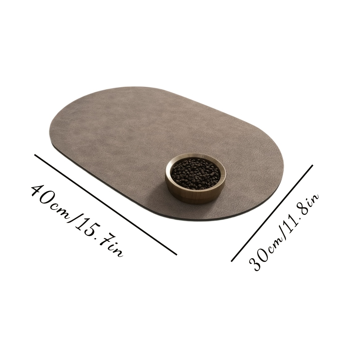 Customized Pet Feeding Mats with Paw Print Design