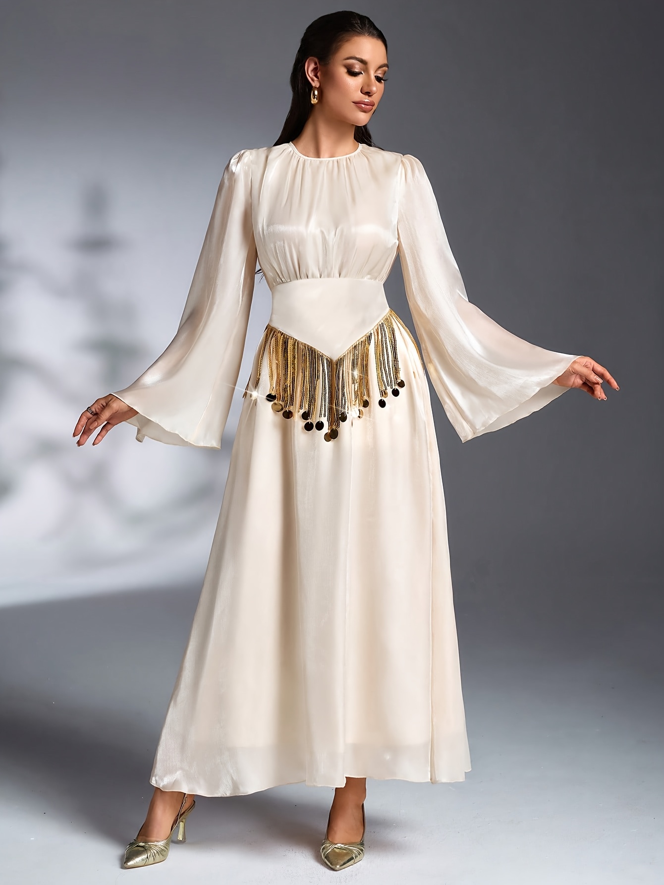 green emerald velvet dress Muslim Women Lace Embroidery V-Neck Party Maxi Dress with Belt Moroccan  Kaftan Turkey Dresses Blue Dress M at Amazon Women's Clothing store