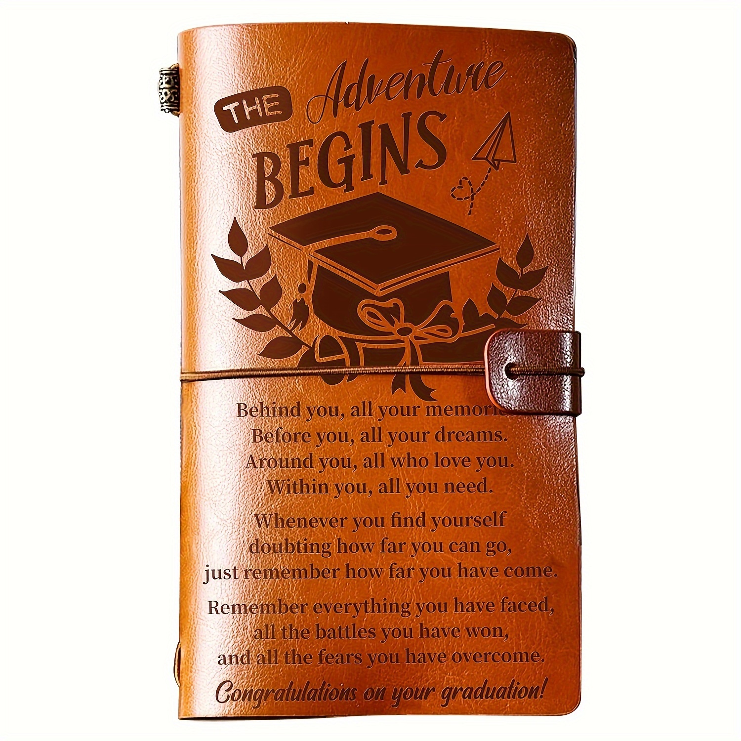 

Graduation Leather Journal - 140-page Refillable Diary, Perfect Gift For High School & College Grads, Unisex