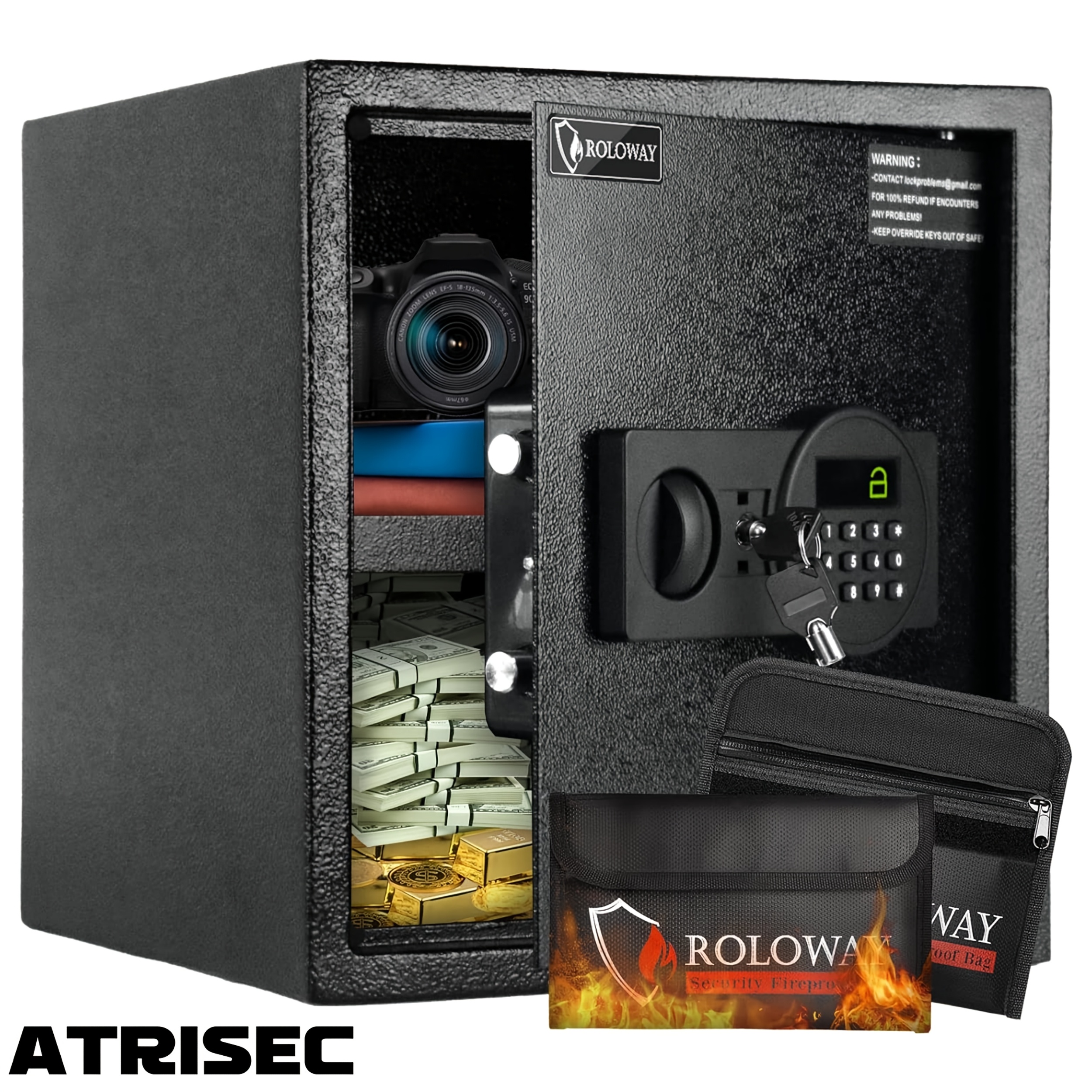 top tier fireproof safes with a   and water resistant bag     for important documents   and necessities offered in   sizes   different  