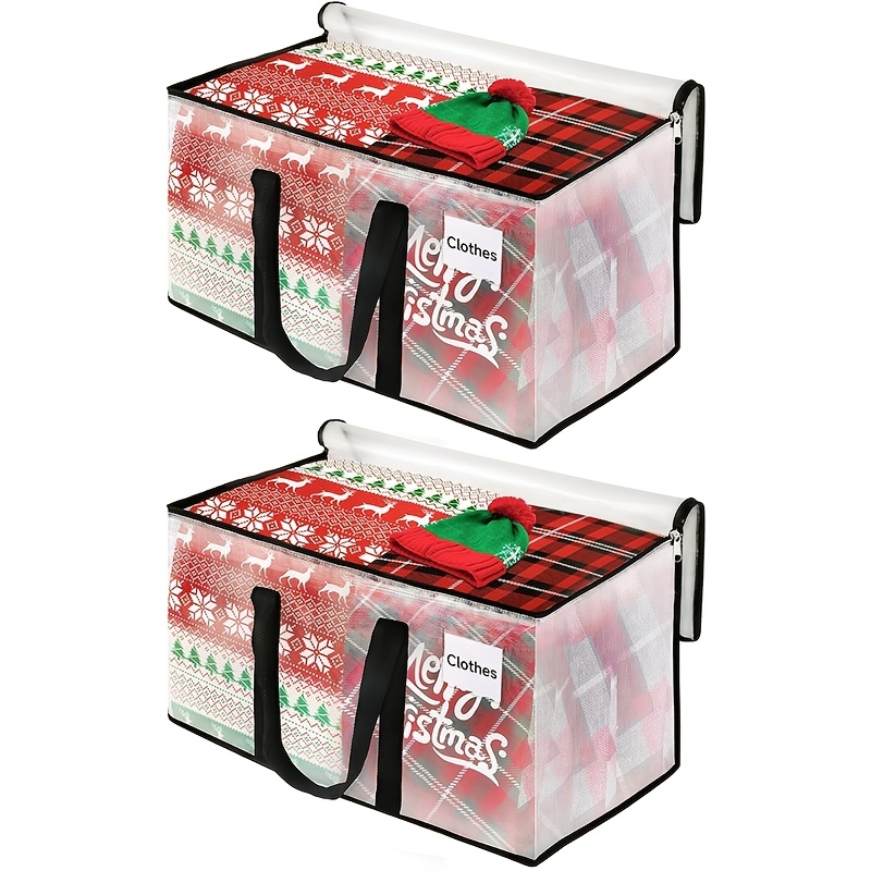 Image of 2/6-pack Storage Bags Moving Bags, Heavy Duty Extra Large, Moving With Zipper, Large Packing Bag With Reinforced Handles, Boxes For Packaging Moving