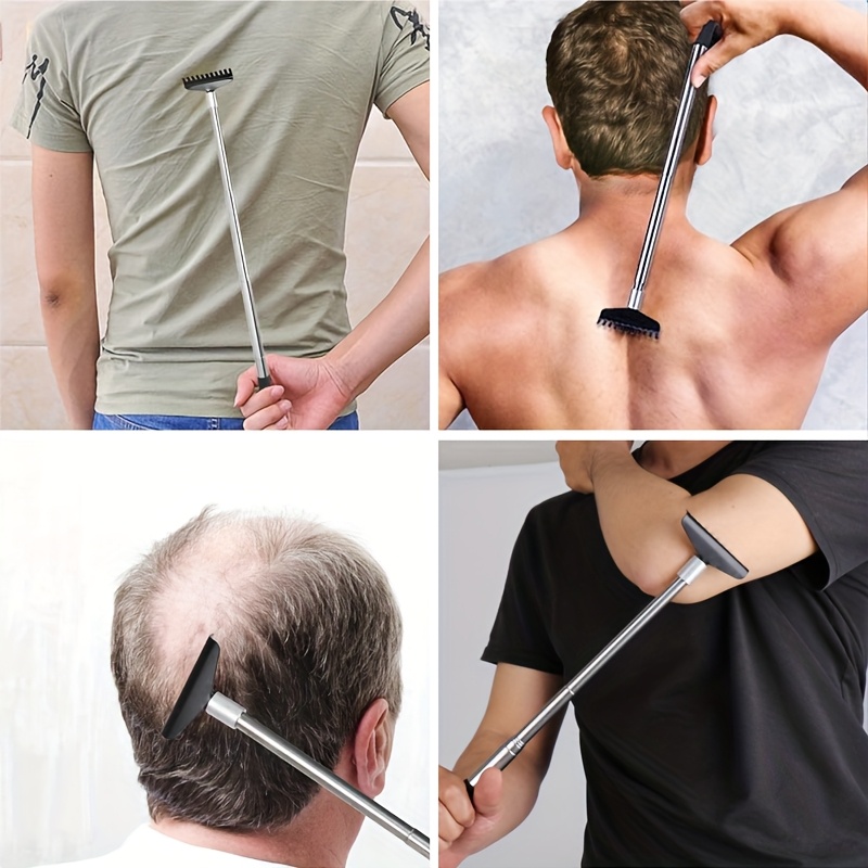 oversized portable extendable back scratcher stainless steel telescoping compact telescoping manual back scratcher muscle with gift bag Product details 0