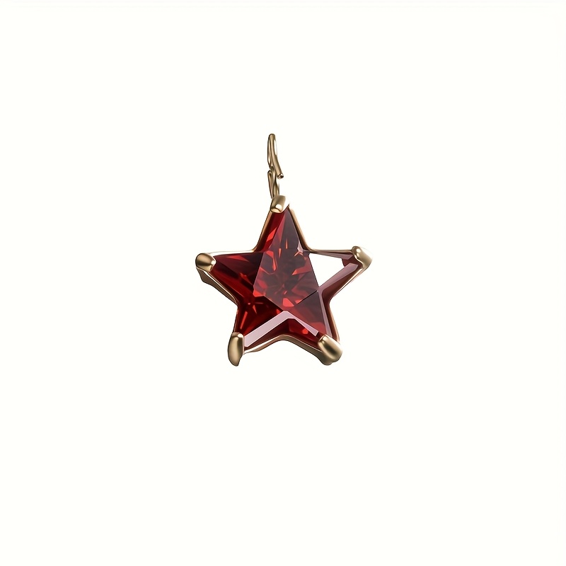 Star and Heart-Shaped Colorful Zirconia Pendant