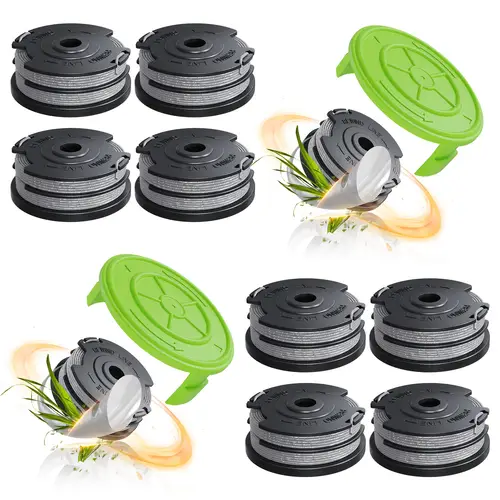 12 pack 0 065 trimmer line compatible with 18ft string trimmer refill eater string replacement spool 10 pack cap cover 2 pack