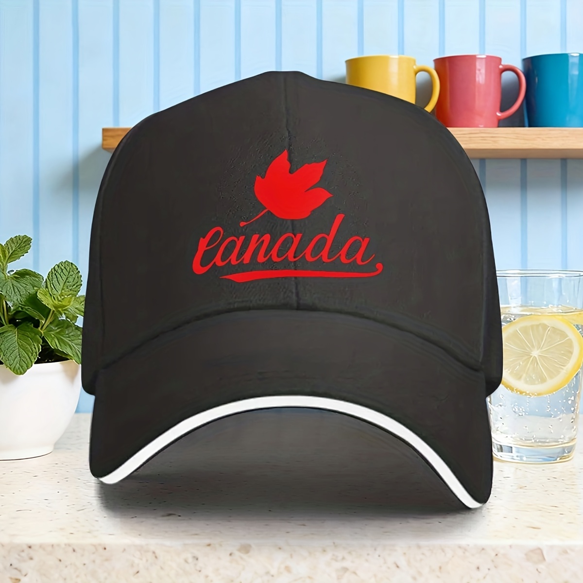 TEMU Unisex Baseball With "" Print, Easy And Stylish Outdoor Sun Hat, Souvenir Of A Canada, Ideal Gift For Weddings, Parties, And Birthdays,