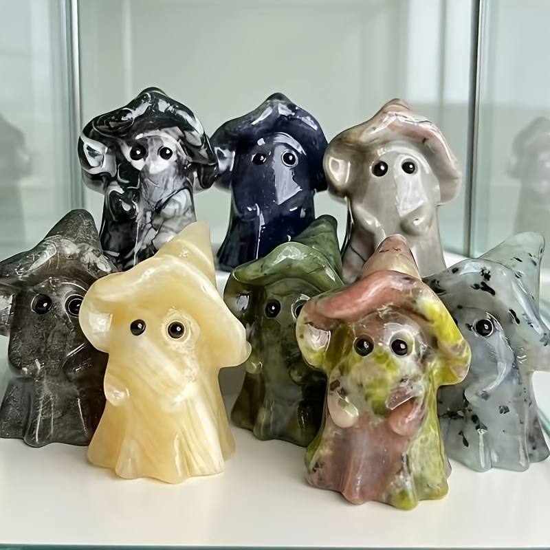TEMU A And Cute Sculpture Made Of Random Natural Stones. Suitable For Decorating The Home Or Office Desk. A Great Gift For Or For Halloween. A .