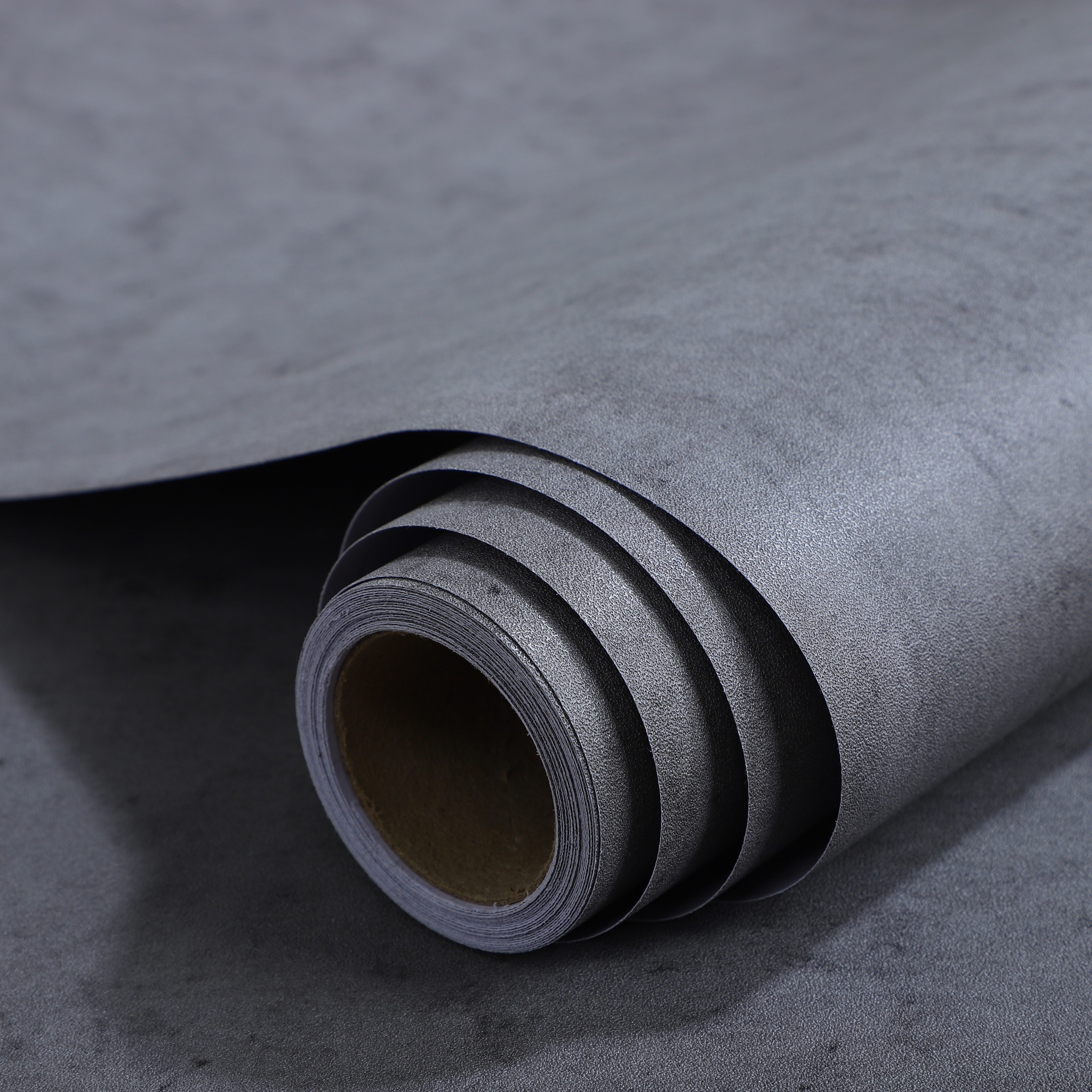 Image of Industrial Style Self-adhesive Waterproof Vintage Gray Micro Cement Wallpaper For Clothing Stores And Offices