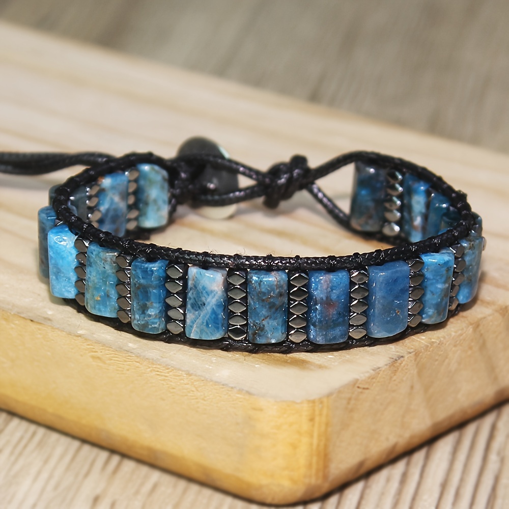 Advanced Men'S Natural Stone African Amethyst Crystal Bracelet