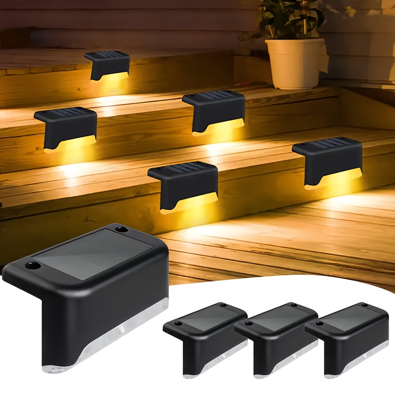 solar powered outdoor garden lights landscape lighting and courtyard led solar lights garden arrangement stairs deck fence patio wall rail decoration auto on off durable