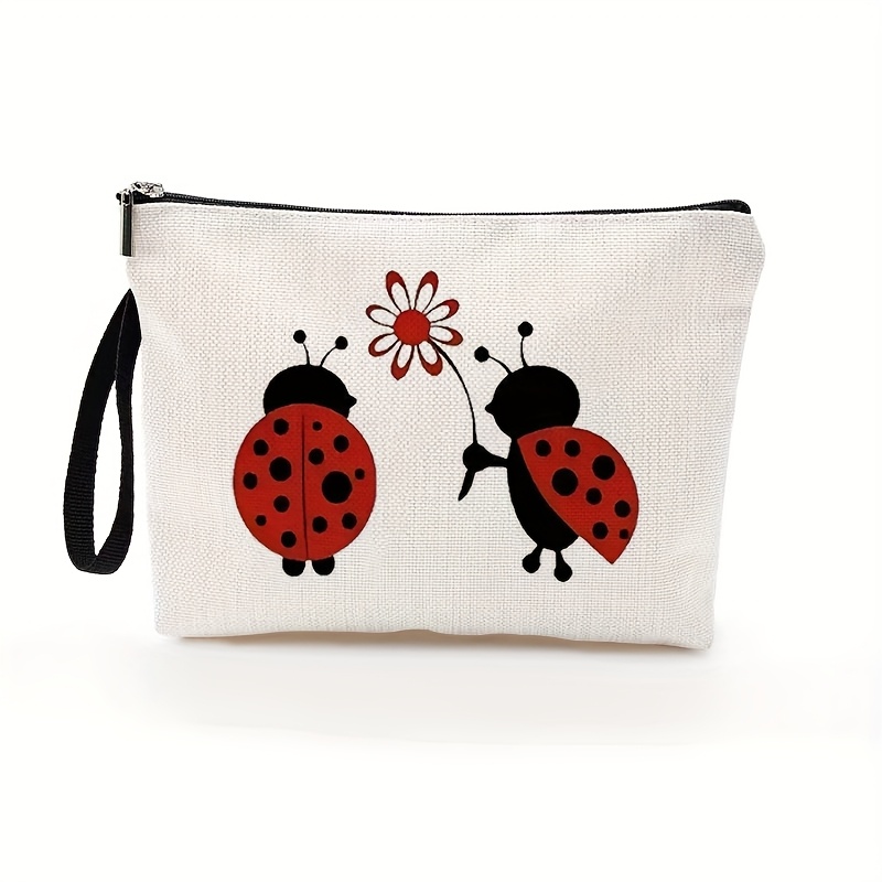 TEMU 1pc Women's & Unisex Makeup Bag With Cute - Travel Suitable For Daily Use, Spacious Gift For & Women (6.7"x9.9")
