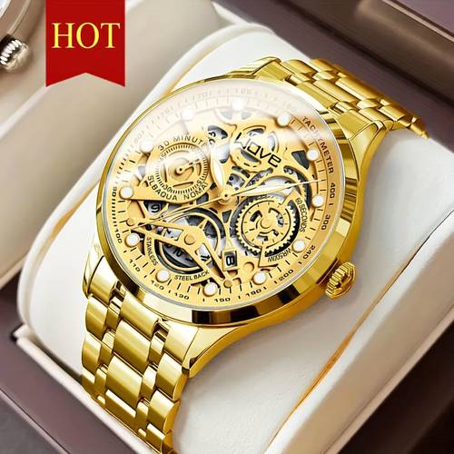 branded genuine mechanical watch for men business fashion trend high end wristwatch for men calendar gentleman versatile