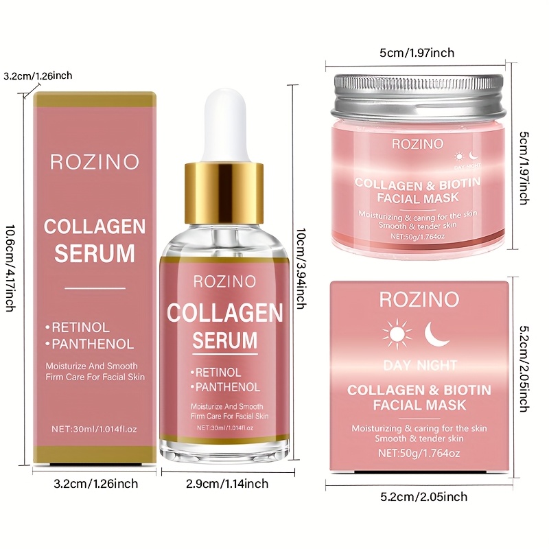 Firming Collagen Mask + Facial Set, Tightens and Evens Skin, Korean Skincare