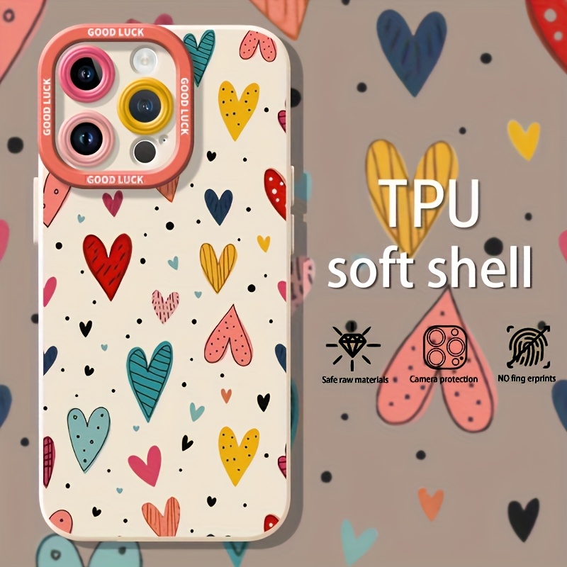 TEMU Phone Case: Suitable For Iphone 16 Pro Max/15/14/13/12/11 Phone Case, Simple And High-end, Air Cushion Drop Protection, Frame Color Matching,