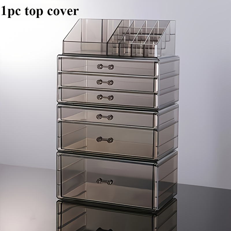 

Acrylic Cosmetic Organizer Display Case With Drawers - Polished , Lightweight, No Installation Required Storage Box For Lipstick, Skincare - -free Desktop Dresser Organizer