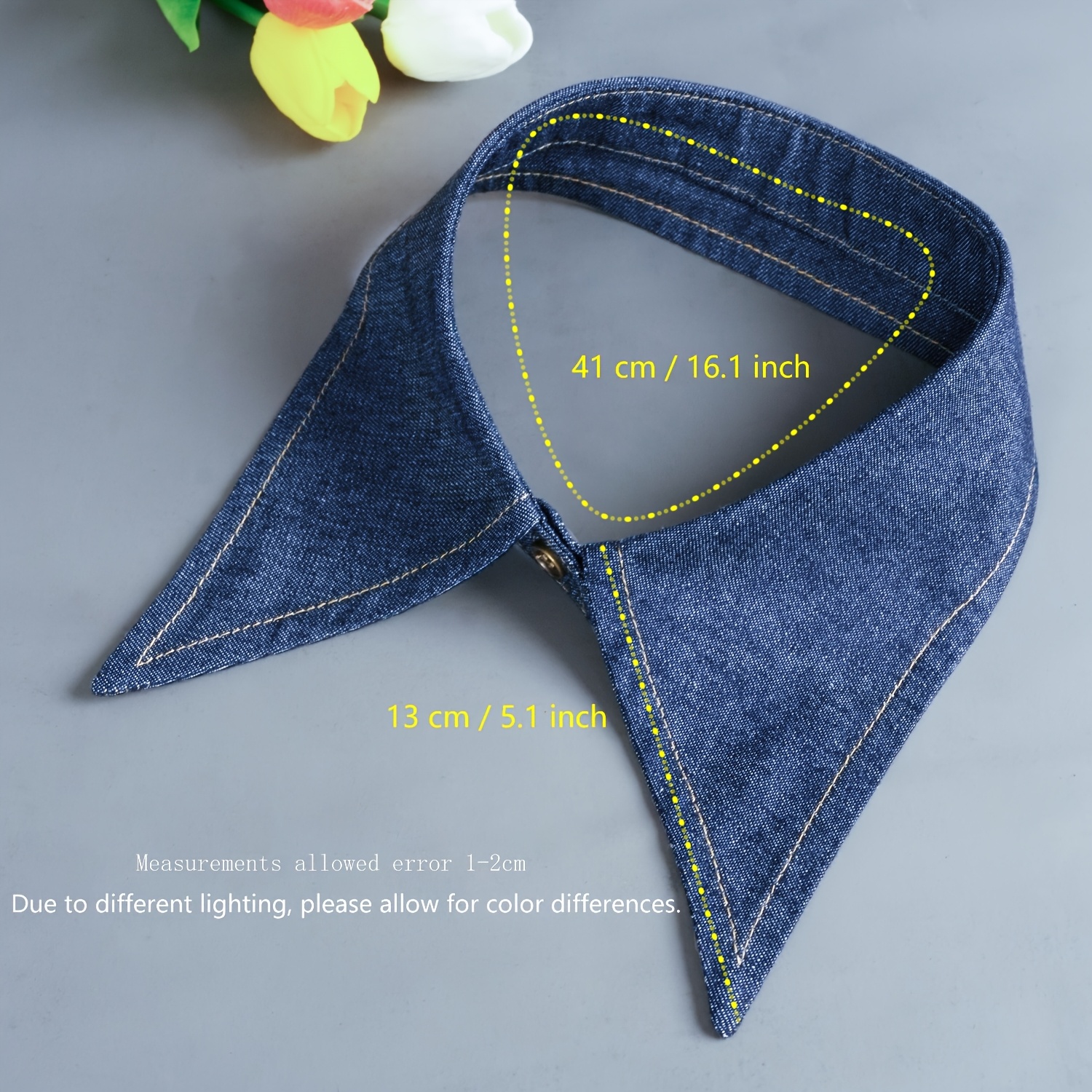 TEMU 1pc Women's Elegant Detachable Half-shirt Detachable Collar, Multi-functional Fashion Collar Accessory