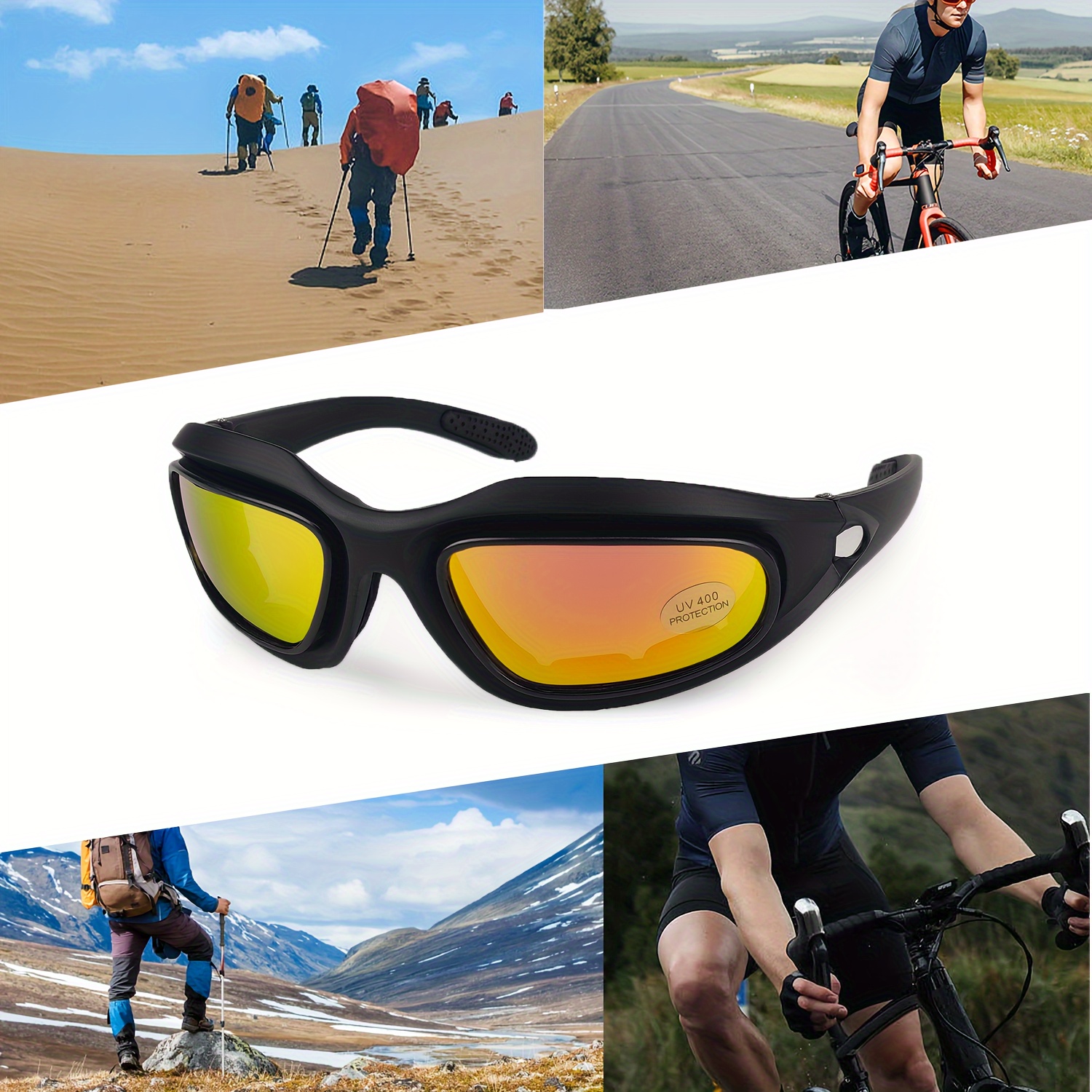 Gafas De Ciclismo Para Hombre Y Mujer, Gafas De Sol Para Deportes De  Ciclismo, Montañismo, Gafas De Sol Para Exteriores, Gafas Para Correr A  Prueba De Viento Para Motocicleta - Temu
