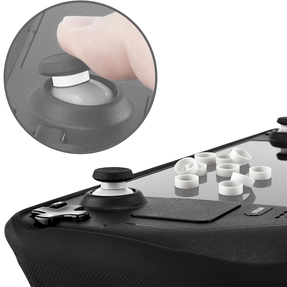 

Ensemble de 4 poignées en silicone pour manettes de jeux - Couvre-boutons analogiques antidérapants - Protège-manettes invisibles - Accessoires d'amélioration de pour PS4, PS5, , Switch Pro, Deck