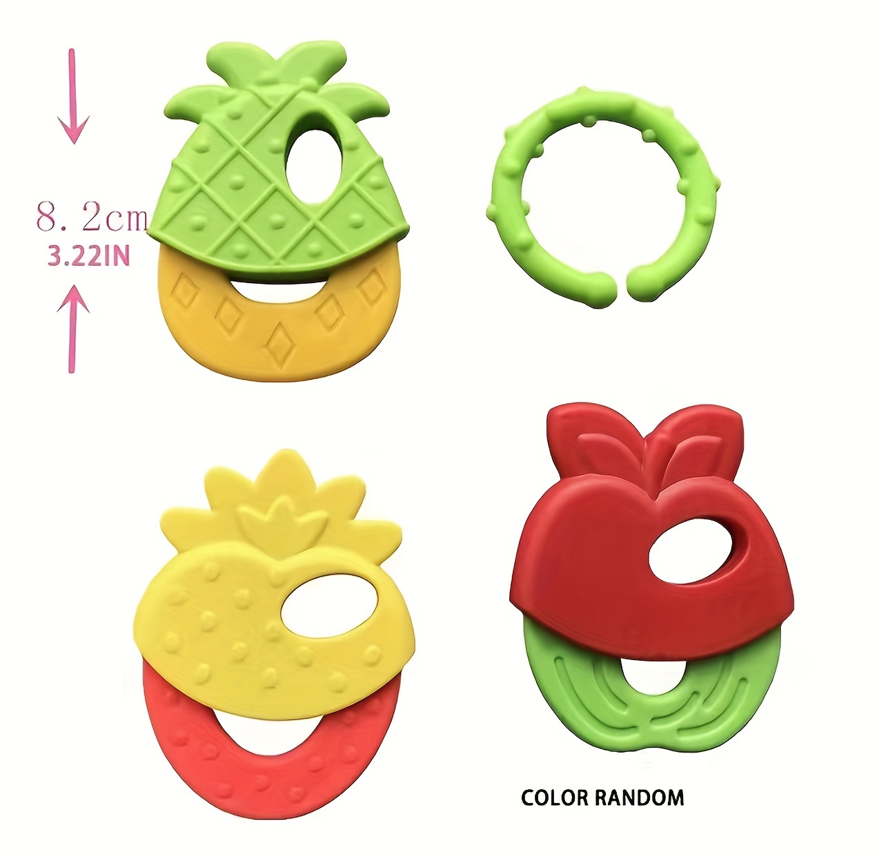 Cool Fruit-Shaped Silicone Teethers - BPA-Free, Freezable, For Boys & Girls - Perfect Easter Gift