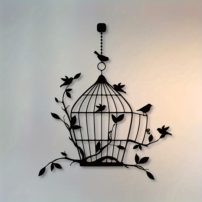 1 Piece, Unique Birdcage Metal Wall Art, Home Decoration, Housewarming, Birthday, Couple Wedding Gift, Elegant Holiday Decoration, To Help You Decorate The Wall