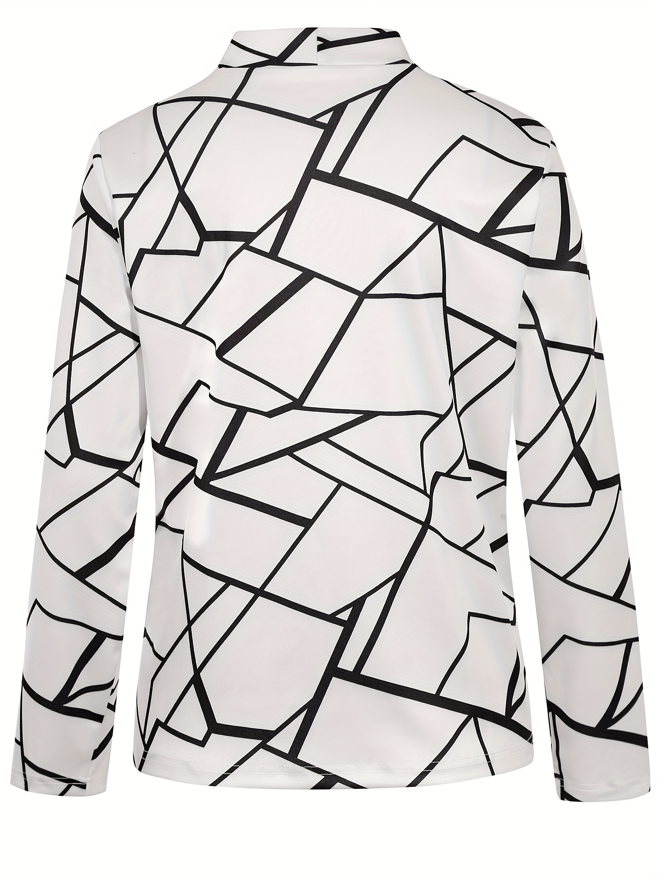New Women'S Cardigan with Geometric Print Jacket