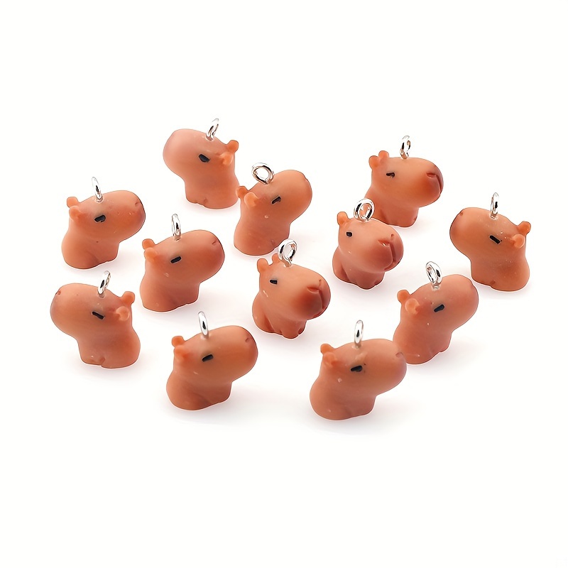 

10pcs Fashion And Cute Capybara Beads, For Jewelry Making Necklaces Bracelets Diy Craft Ornament