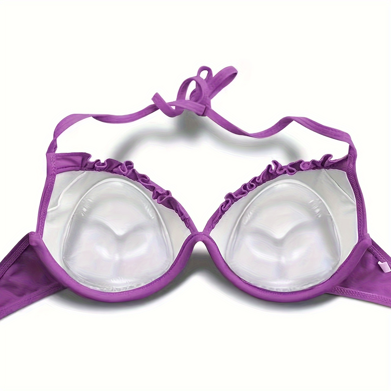 

Elegant Silicone Bra Inserts - Transparent, Reusable Push-up Pads For Bikini & Underwear Enhancement, Washable