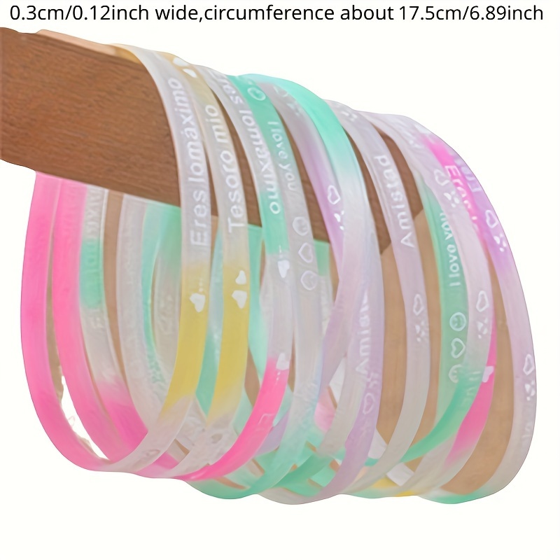 100pcs Glow-In-The-Dark Silicone Bracelets, Party Additions