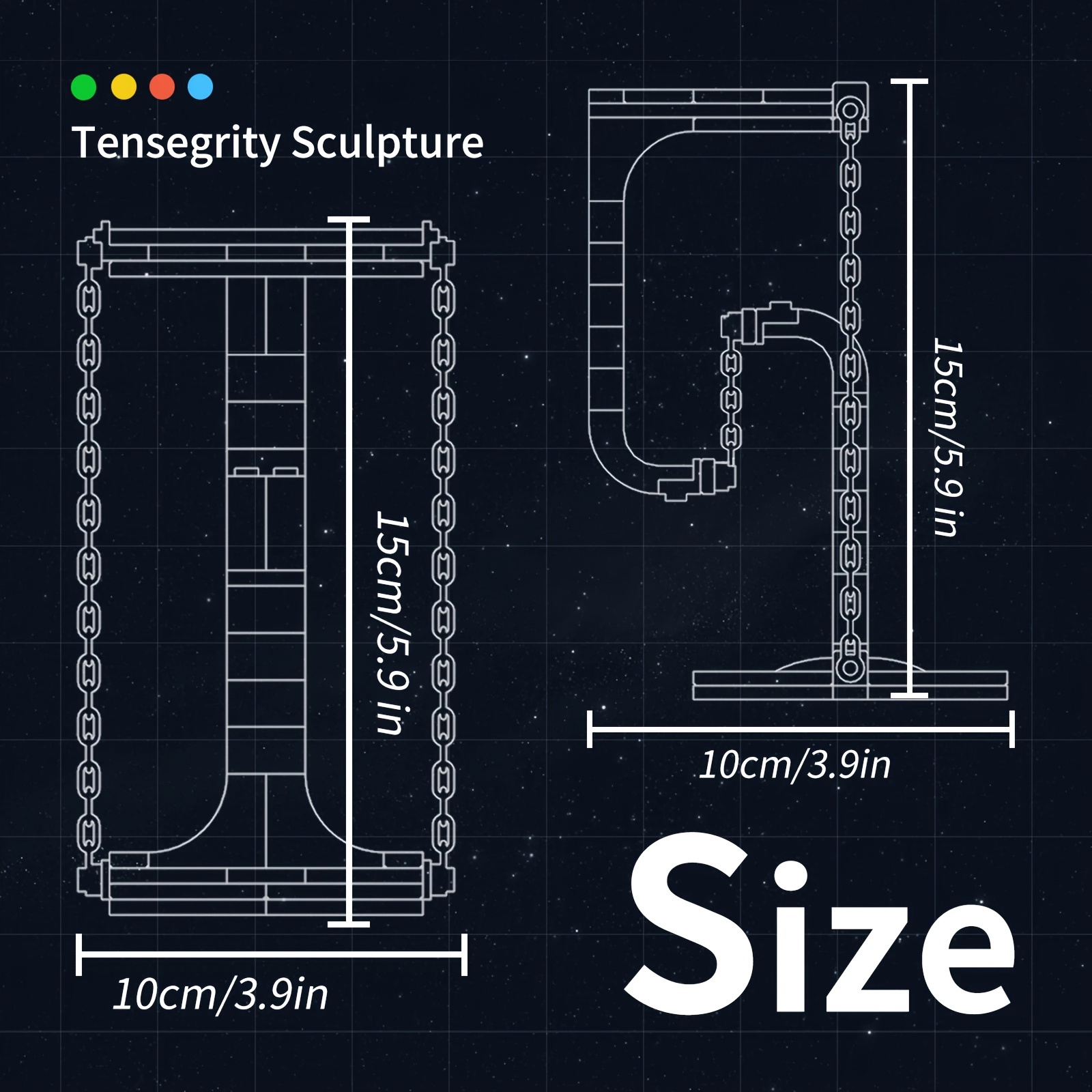 MOC Toy Building Model Floating Structure Support Rack