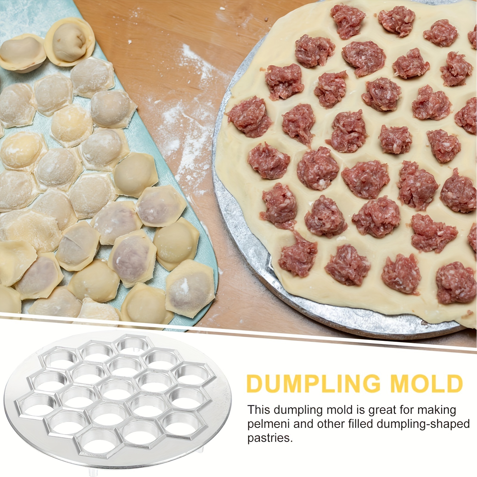   aluminum dumpling maker 37 hole ravioli press for diy dough pastry   meat dumplings essential kitchen gadget details 5