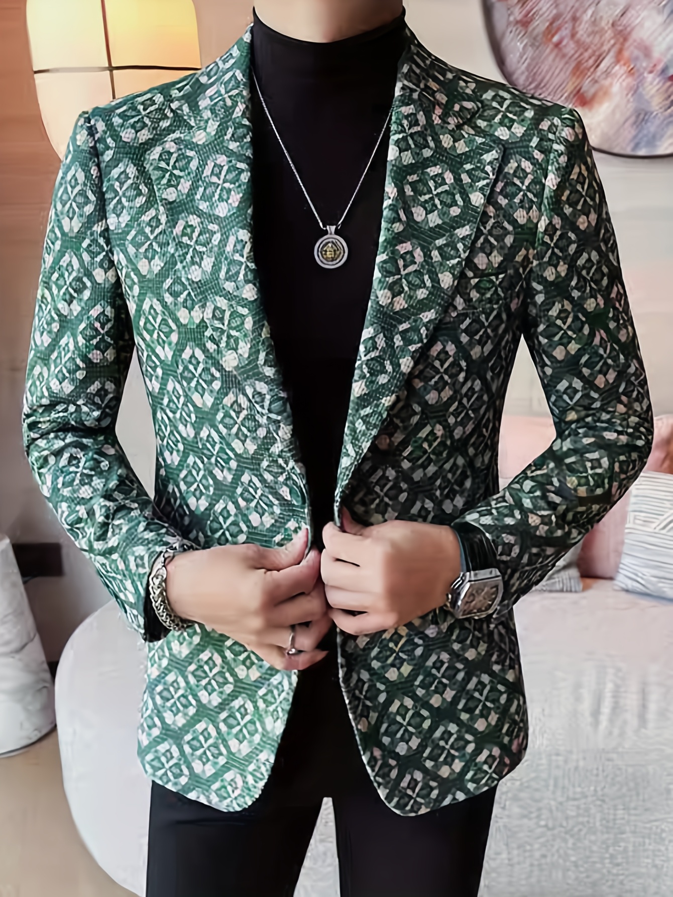 Men'S Premium Fashionable Slim-Fit Suit Jacket