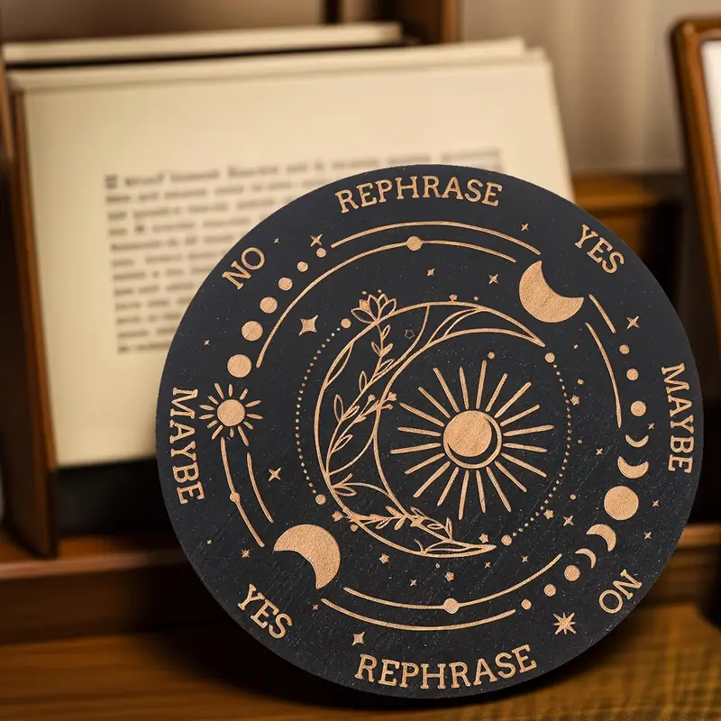 Juego completo de tablero Ouija de Oráculo Místico con planchette de sol, luna y estrellas - España Juego completo de tablero Ouija de Oráculo Místico con planchette de sol, luna y estrellas - España