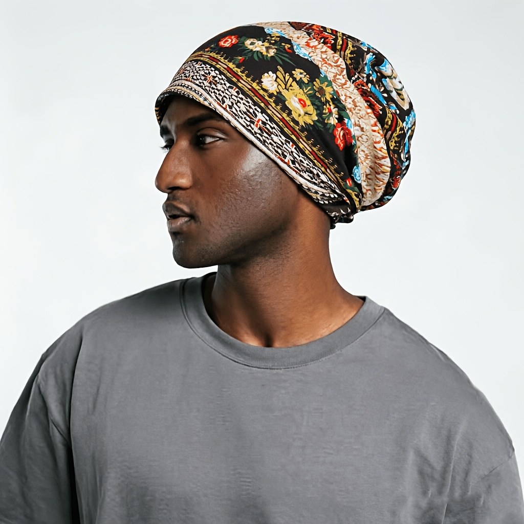 Image of Women's Blend Beanie Hat, Boho Style, Medium Stretch, With Polyester Fiber Filling, For Women, With Hand Wash
