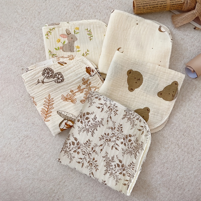 5pcs Baby Soft Face Towels Set
