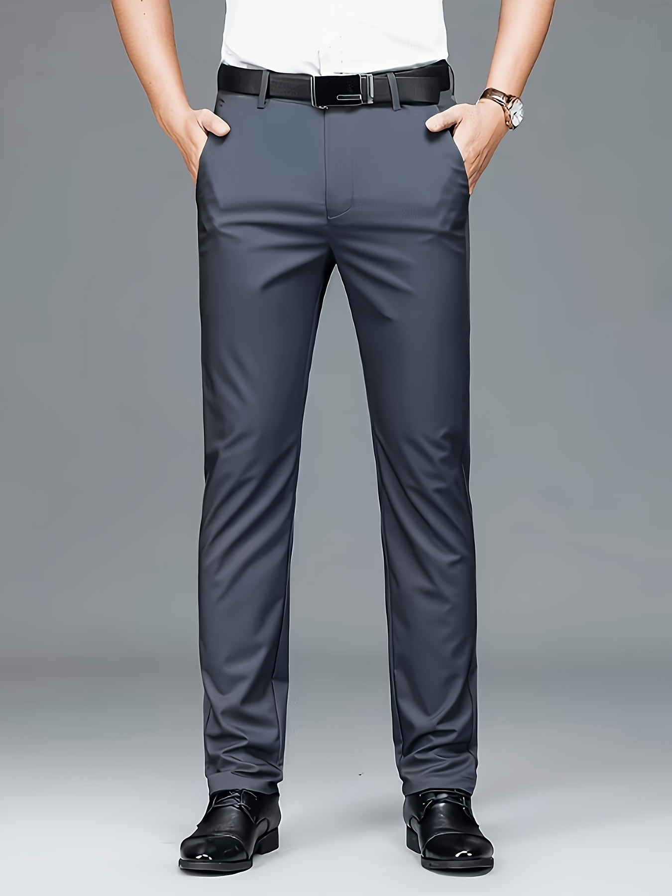 Suit Trousers | Stretch Slim Fit | Wrinkle-Resistant Dress Pants | Versatile for All Seasons And Occasions, Smooth Texture
