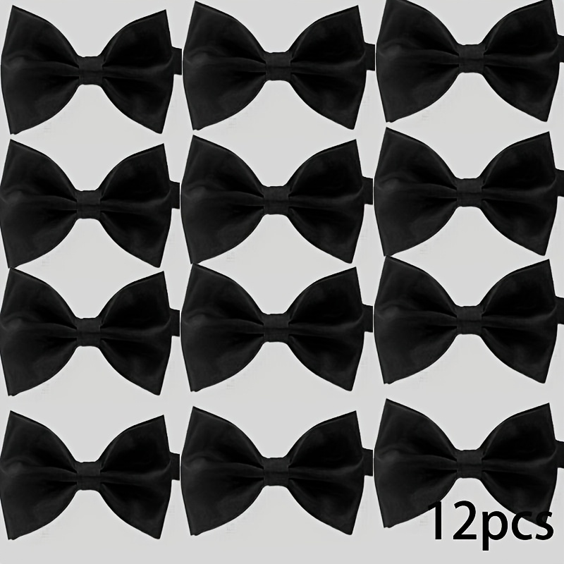 TEMU Lot de 12 nœuds papillon de spectacle à double couche, colorés , pré-noués et réglables, en vrac, nœuds papillon de robe pour événement ,