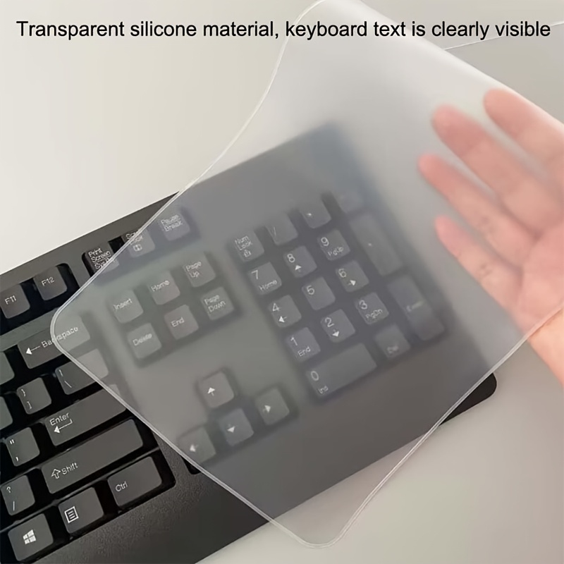 TEMU Universelle Transparente -Poussière pour Clavier de PC Standard - Couverture de pour Claviers de Bureau