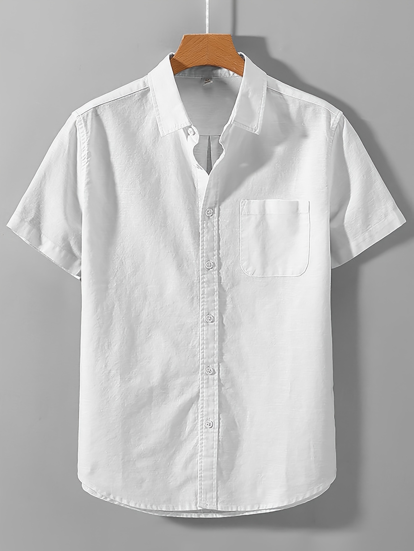 camisa casual manga corta hombre 100% camisa verano botones Temu