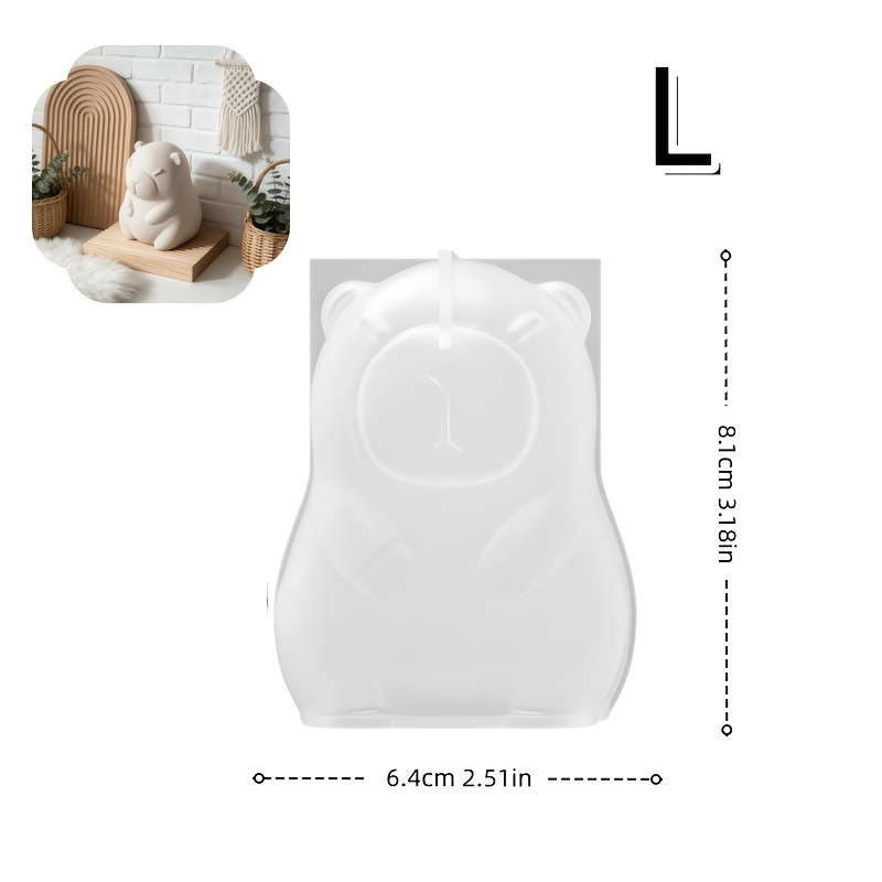 TEMU Molde de arcilla DIY con , molde de silicona de , disponible en varios tamaños para velas de aromaterapia hechas a , piedra de yeso , molde de