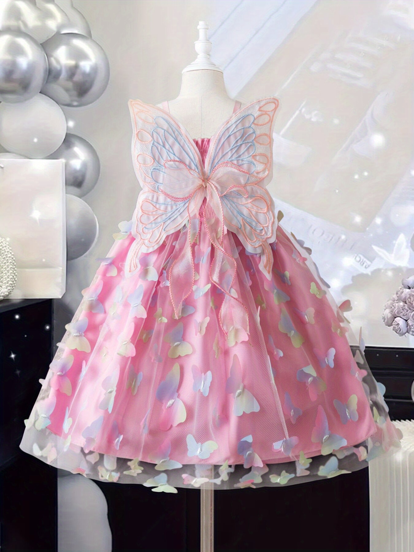 Girls' * * Ballet Short Skirt Summer Birthday Party And Performance Dress  Camisole Dress * * Wings Fairy Dress